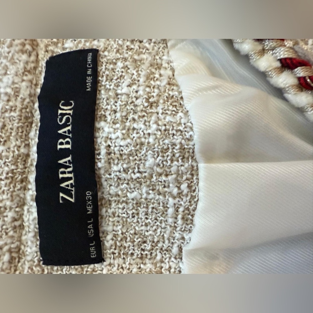 Zara Braided Trim Tweed Jacket - Old Money Aesthetic‎ - Picture 2 of 8